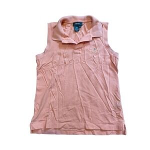 Ralph Lauren Women's Polo Tank top/Sleeveless Shirt. Orange. Size M